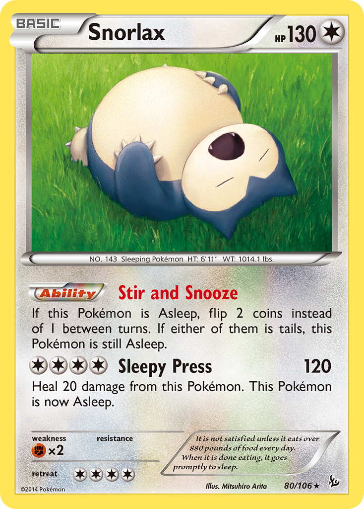Snorlax — Flashfire #080 / 106