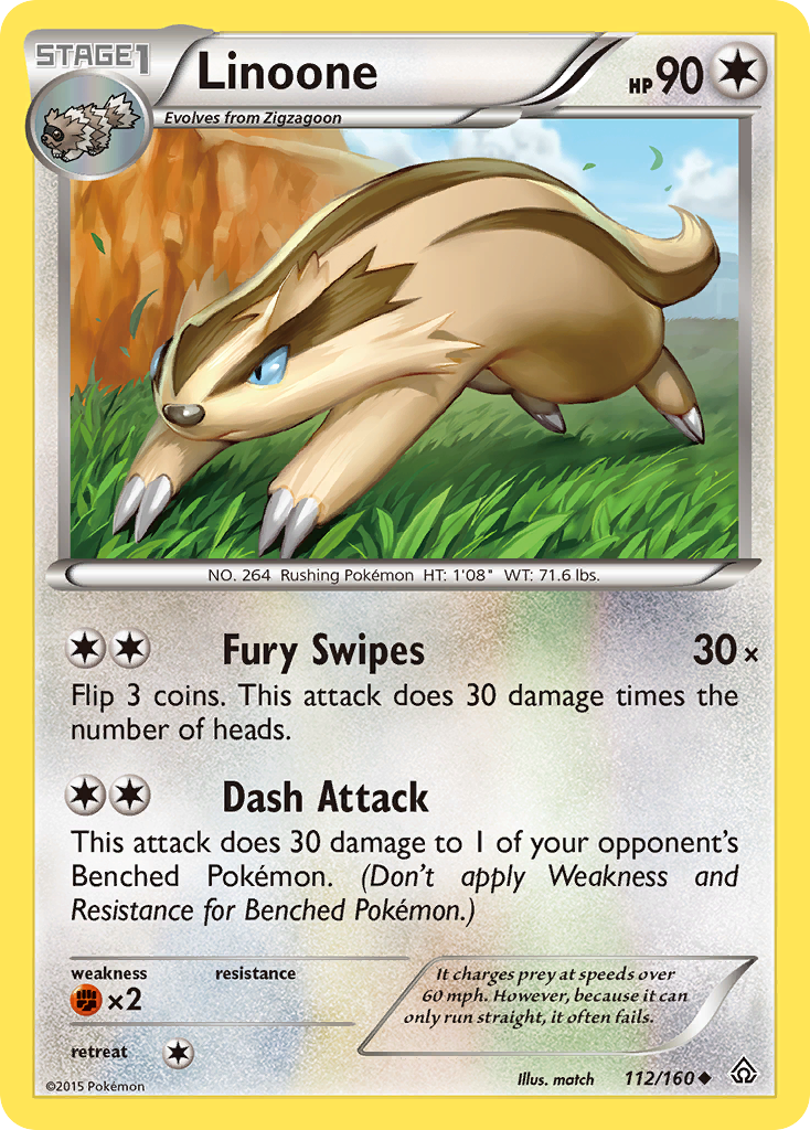 Linoone — Primal Clash #112 / 160