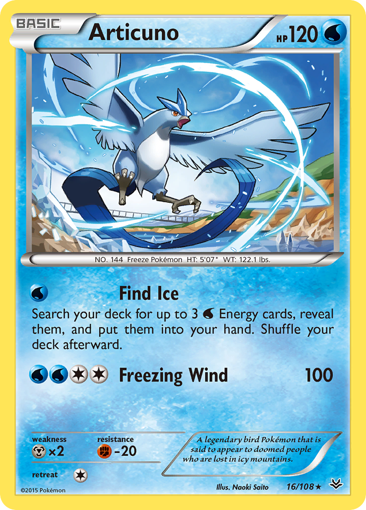 Articuno — Roaring Skies #016 / 108