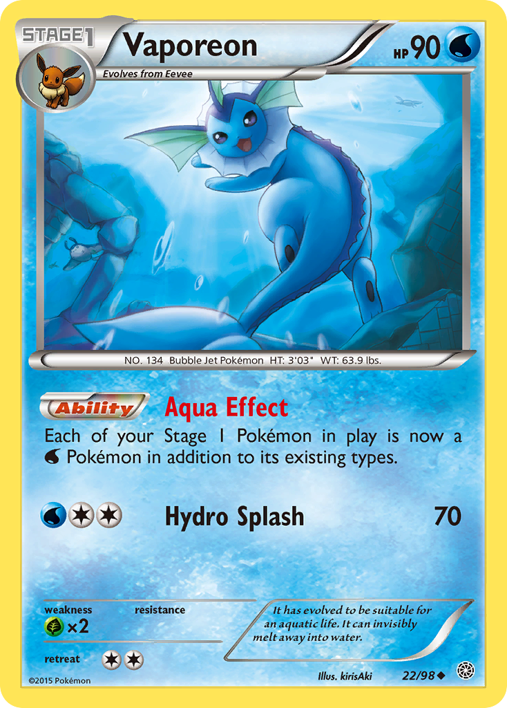 Vaporeon — Ancient Origins #022 / 98