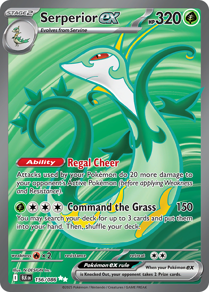 Serperior ex — Black Bolt #156 / 86