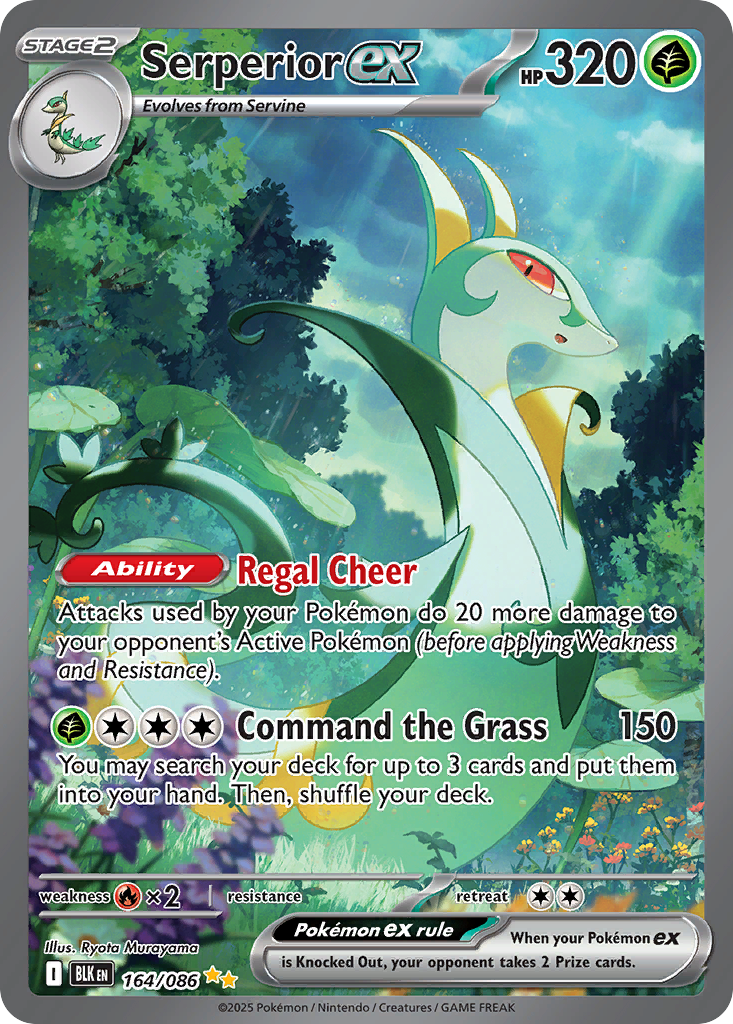Serperior ex — Black Bolt #164 / 86