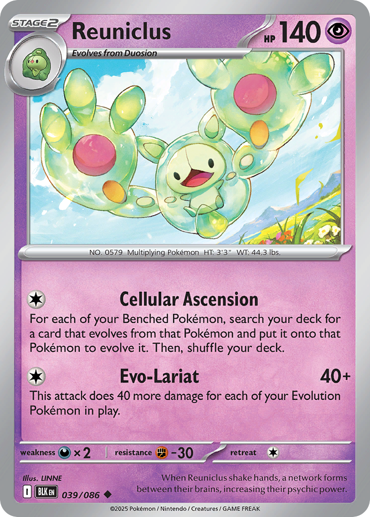 Reuniclus — Black Bolt #039 / 86