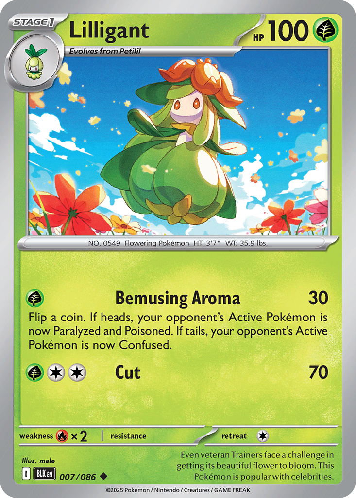 Lilligant — Black Bolt #007 / 86